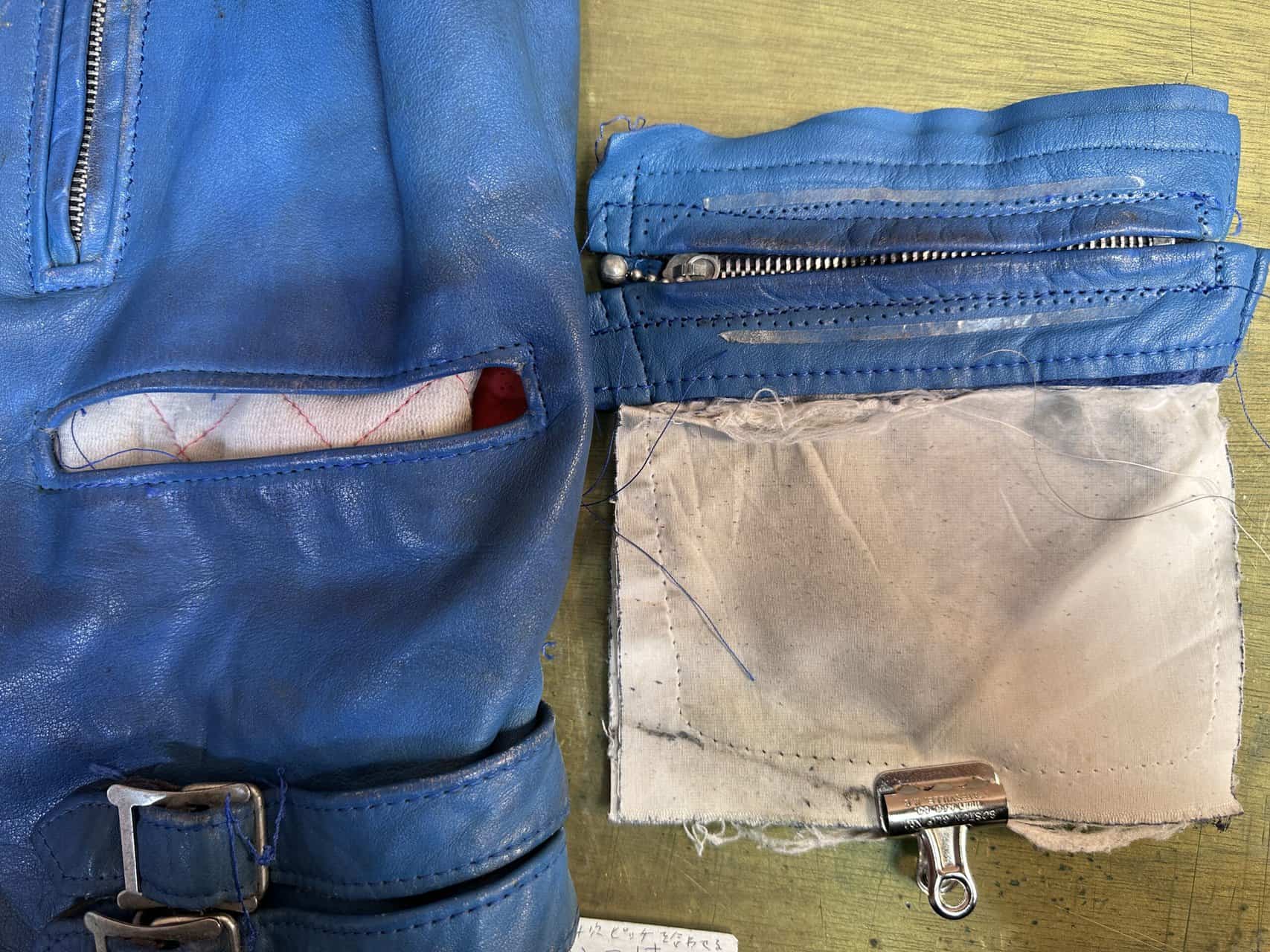 ヴィンテージの＜ルイスレザー＞のジッパー交換。傷んだジッパーを新たなジッパーへお取替えいたしました。 kawaremake