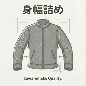 レザージャケット身幅詰め