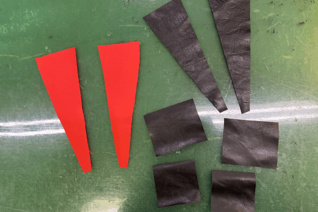 レザージャケット サイズアップ用 革と裏地 裁断パーツ