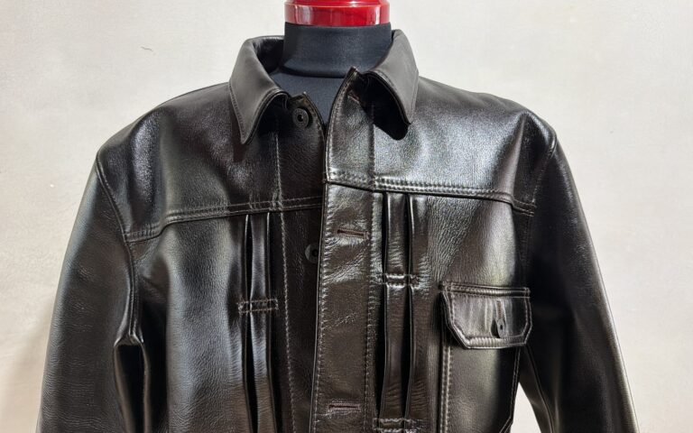 お預かりした状態。Y'2 LEATHER のステア・Gジャンタイプ