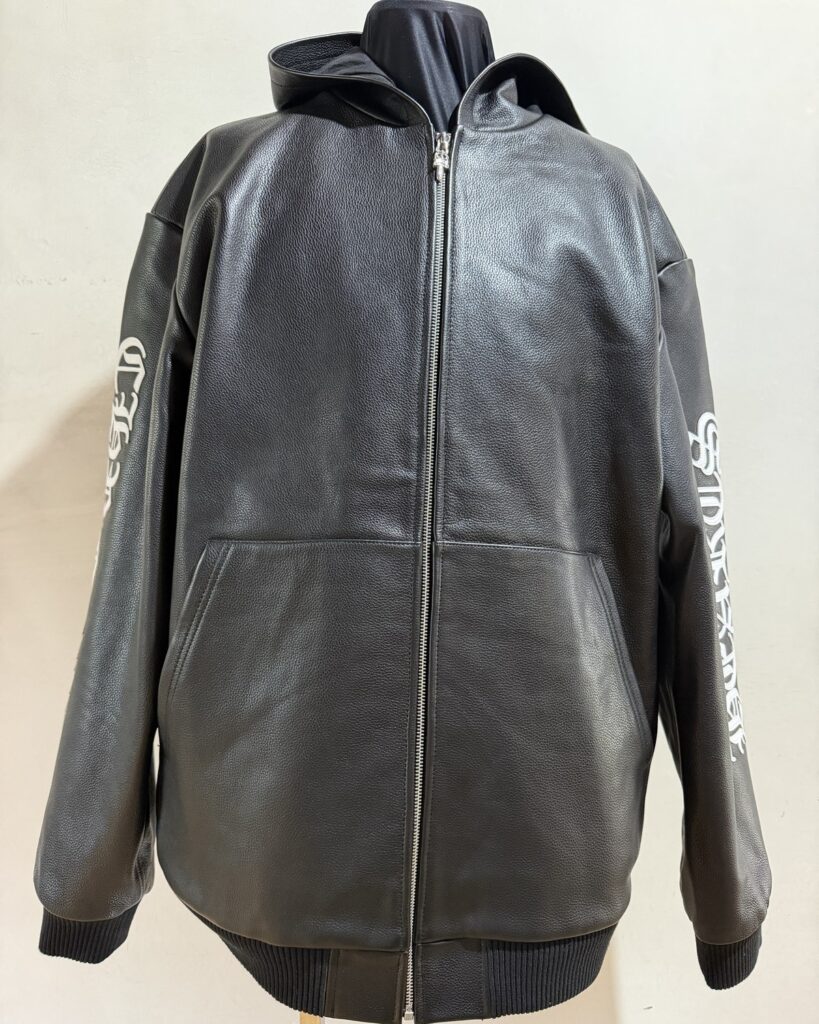 CHROME HEARTS｜レザーブルゾン｜脇とリブを、同じ幅で詰める